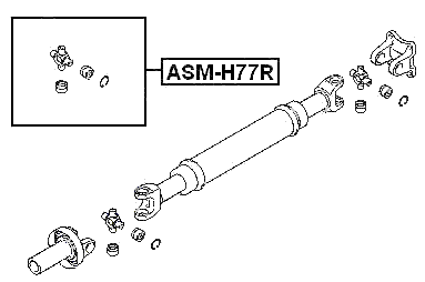 ASM-H77R - CROSS SHAFT JOINT, REAR DRIVE SHAFT 27X75.5