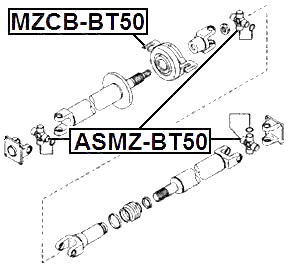 ASMZ-BT50 - CROSS SHAFT JOINT, DRIVE SHAFT 27X92