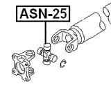 ASN-25 - REAR CROSS SHAFT JOINT, DRIVE SHAFT 32X65/101