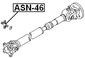 ASN-46 - FRONT CROSS SHAFT JOINT, DRIVE SHAFT 27X46/72