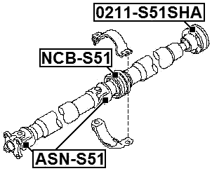 ASN-S51 - CROSS SHAFT JOINT, DRIVE SHAFT 28X78