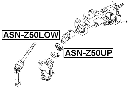 ASN-Z50LOW - LOWER INTERMEDIATE STEERING SHAFT
