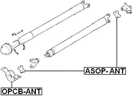 ASOP-ANT - CROSS SHAFT JOINT, DRIVE SHAFT 24X74.50