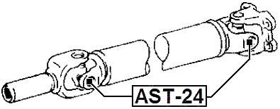 AST-24 - CROSS SHAFT JOINT, DRIVE SHAFT 22.06X57.5