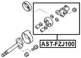 AST-FZJ100 - REPAIR KIT, INTERMEDIATE STEERING SHAFT