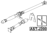 AST-J200 - CROSS SHAFT JOINT, DRIVE SHAFT 25X43/63