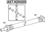AST-KDH205 - CROSS SHAFT JOINT, DRIVE SHAFT 28X46/75