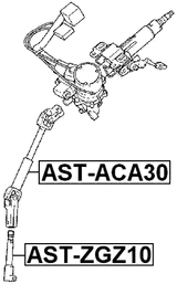 AST-ZGZ10 - LOWER INTERMEDIATE STEERING SHAFT