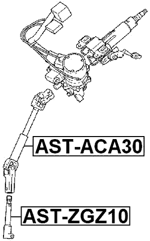 AST-ZGZ10 - LOWER INTERMEDIATE STEERING SHAFT
