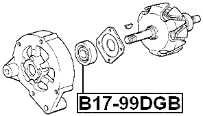 B17-99DGB - BALL BEARING 17X52X17