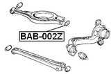 BAB-002Z - FLOATING BUSHING, REAR SUSPENSION KNUCKLE