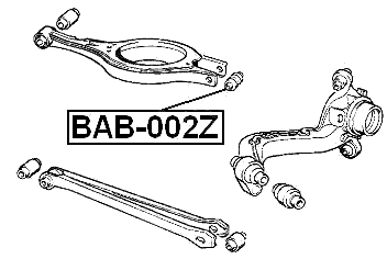 BAB-002Z - FLOATING BUSHING, REAR SUSPENSION KNUCKLE