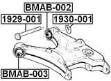 BMAB-002 - BUSHING, REAR LOWER CONTROL ARM