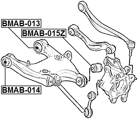 BMAB-013 - BUSHING, REAR LOWER CONTROL ARM
