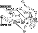 BMAB-014 - BUSHING, REAR LOWER CONTROL ARM