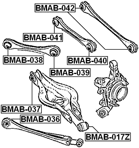 BMAB-036 - REAR TRANSVERSE ROD BUSHING