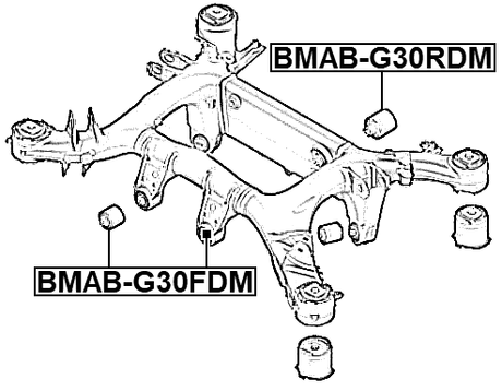 BMAB-G30RDM - REAR DIFFERENTIAL BUSHING
