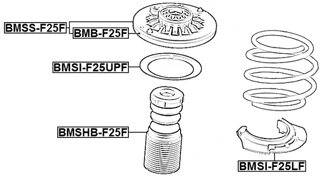 BMB-F25F - FRONT SHOCK ABSORBER BEARING