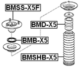 BMB-X5 - FRONT SHOCK ABSORBER BEARING
