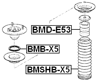 BMD-E53 - FRONT SHOCK ABSORBER JOUNCE BUMPER