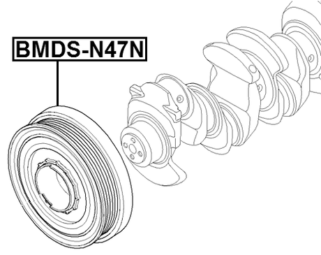 BMDS-N47N - CRANKSHAFT PULLEY N47N