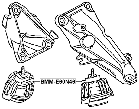 BMM-E60N46 - FRONT ENGINE MOUNT (HYDRO)