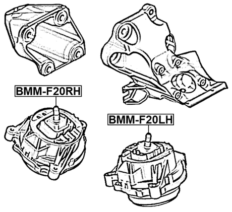 BMM-F20LH - FRONT LEFT ENGINE MOUNT