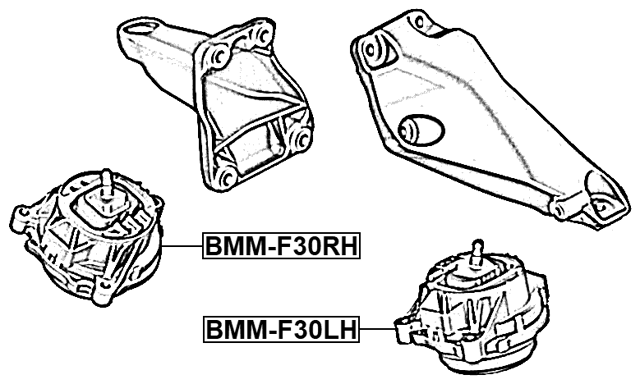 BMM-F30LH - LEFT ENGINE MOUNT (HYDRO)
