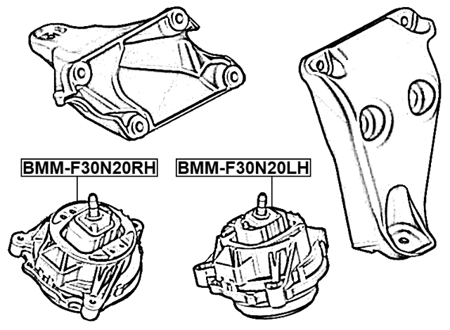 BMM-F30N20RH - RIGHT ENGINE MOUNT (HYDRO)