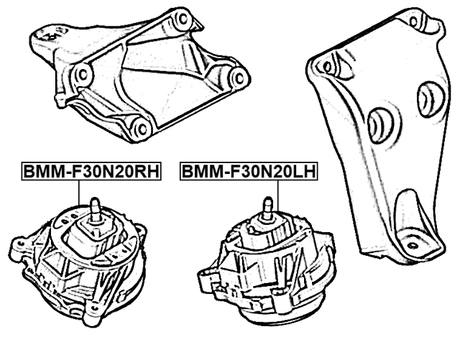 BMM-F30N20RH - RIGHT ENGINE MOUNT (HYDRO)