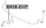 BMSB-E60F - FRONT STABILIZER BAR BUSH D24.6
