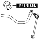 BMSB-E81R - REAR STABILIZER BAR BUSH D13