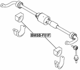 BMSB-F01F - REAR STABILIZER BAR BUSH D52