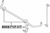 BMSB-F10F-KIT - FRONT STABILIZER BAR BUSH KIT D28