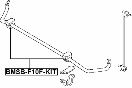 BMSB-F10F-KIT - FRONT STABILIZER BAR BUSH KIT D28