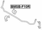 BMSB-F10R - REAR STABILIZER BAR BUSH D14