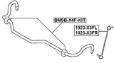 BMSB-X4F-KIT - FRONT STABILIZER BAR BUSH KIT D26