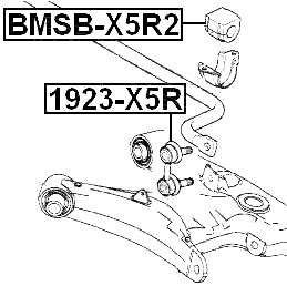 BMSB-X5R2 - REAR STABILIZER BAR BUSH D23.5