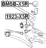 BMSB-X5R - REAR STABILIZER BAR BUSH D22