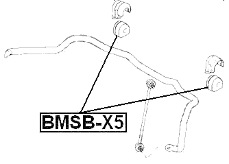 BMSB-X5 - FRONT STABILIZER BAR BUSH D29