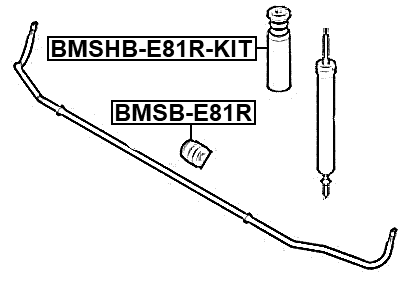 BMSHB-E81R-KIT - BOOT WITH JOUNCE BUMPER REAR SHOCK ABSORBER KIT