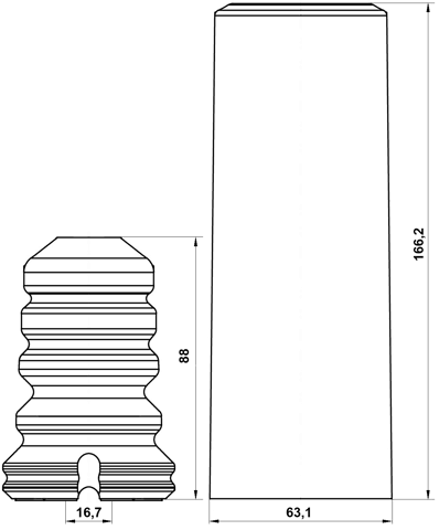 BMSHB-E90R-KIT - BOOT WITH JOUNCE BUMPER REAR SHOCK ABSORBER KIT