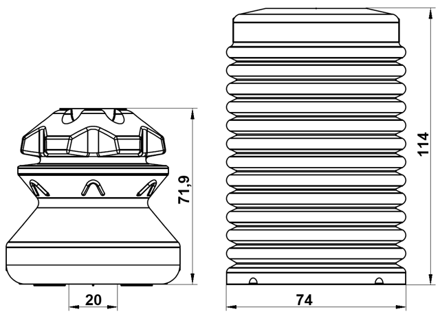 BMSHB-F10F-KIT - BOOT WITH JOUNCE BUMPER FRONT SHOCK ABSORBER KIT