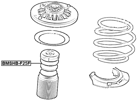 BMSHB-F25F - BOOT WITH JOUNCE BUMPER FRONT SHOCK ABSORBER