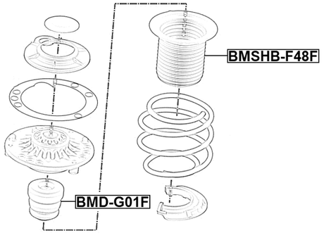 BMSHB-F48F - FRONT SHOCK ABSORBER BOOT