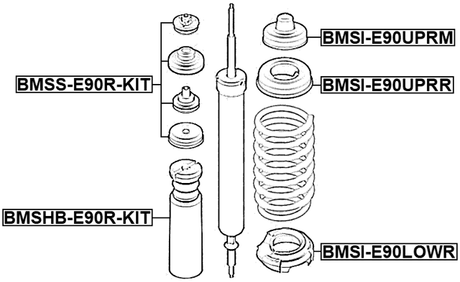 BMSI-E90LOWR - REAR SPRING LOWER SEAT