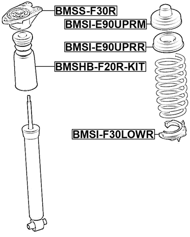 BMSI-F30LOWR - REAR SPRING LOWER SEAT