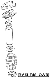 BMSI-F48LOWR - REAR SPRING LOWER SEAT