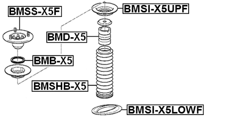 BMSI-X5UPF - FRONT SPRING UPPER SEAT