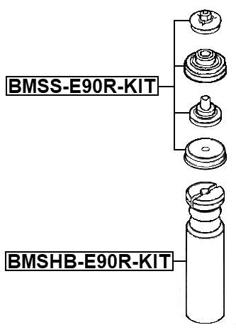 BMSS-E90R-KIT - REAR SHOCK ABSORBER MOUNTING, REPAIR KIT